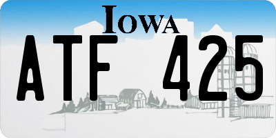 IA license plate ATF425