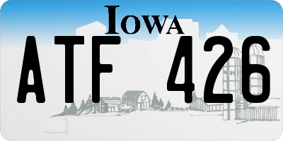 IA license plate ATF426