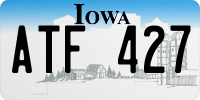 IA license plate ATF427