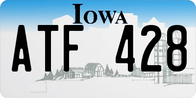IA license plate ATF428