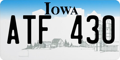 IA license plate ATF430
