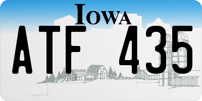 IA license plate ATF435