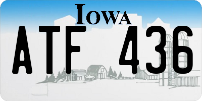 IA license plate ATF436