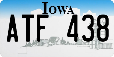 IA license plate ATF438