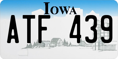 IA license plate ATF439