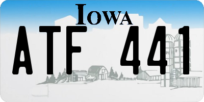 IA license plate ATF441