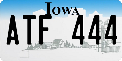 IA license plate ATF444