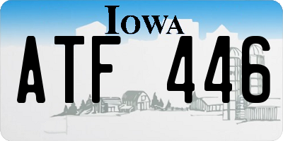 IA license plate ATF446
