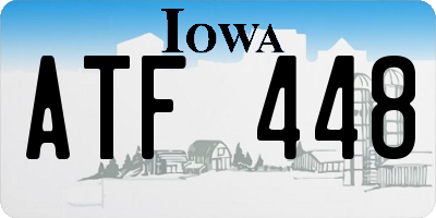 IA license plate ATF448