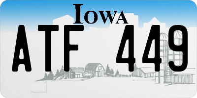 IA license plate ATF449