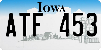 IA license plate ATF453