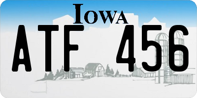 IA license plate ATF456