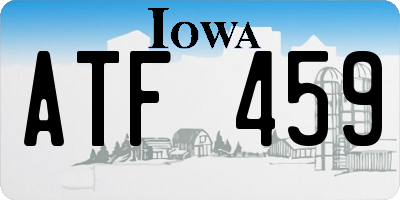 IA license plate ATF459