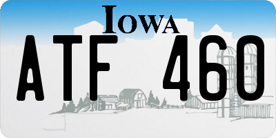 IA license plate ATF460