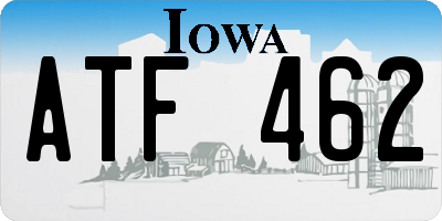 IA license plate ATF462