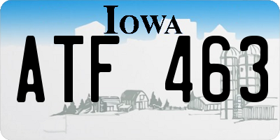 IA license plate ATF463