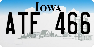 IA license plate ATF466