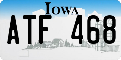 IA license plate ATF468