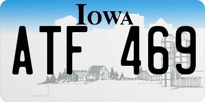 IA license plate ATF469