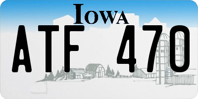IA license plate ATF470