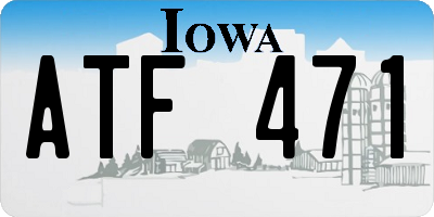 IA license plate ATF471
