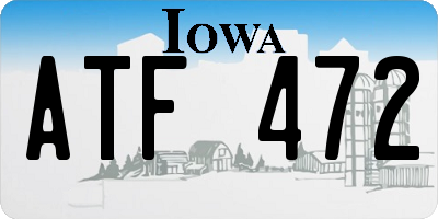 IA license plate ATF472