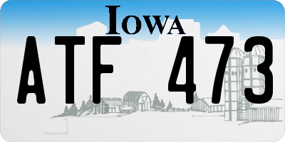 IA license plate ATF473