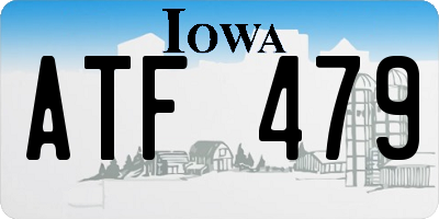 IA license plate ATF479