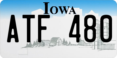 IA license plate ATF480