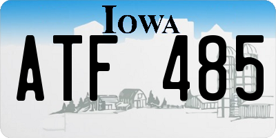 IA license plate ATF485
