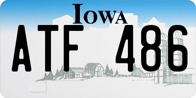 IA license plate ATF486
