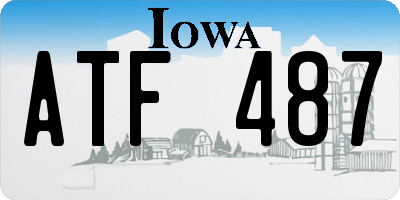 IA license plate ATF487