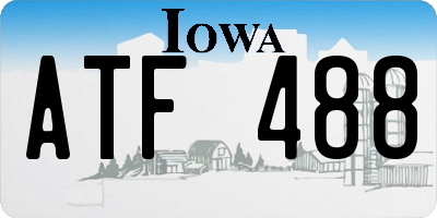 IA license plate ATF488