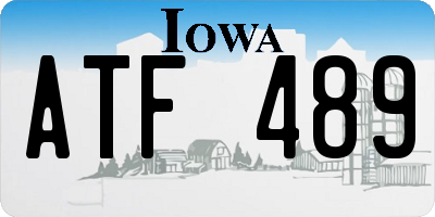 IA license plate ATF489