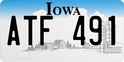 IA license plate ATF491