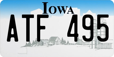 IA license plate ATF495