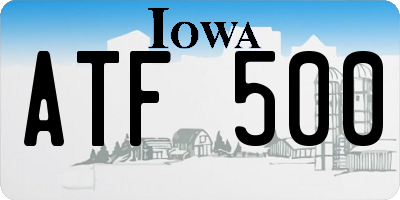IA license plate ATF500