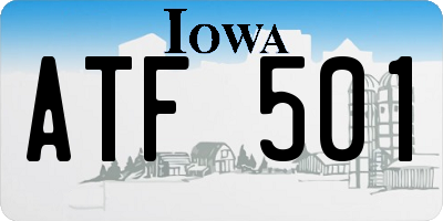 IA license plate ATF501