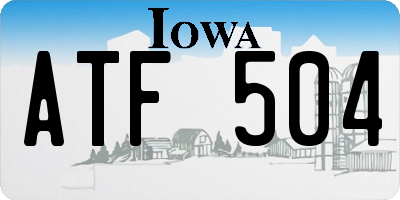 IA license plate ATF504