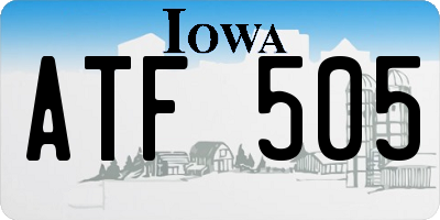 IA license plate ATF505