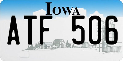 IA license plate ATF506