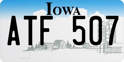 IA license plate ATF507