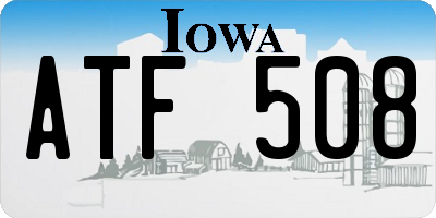 IA license plate ATF508