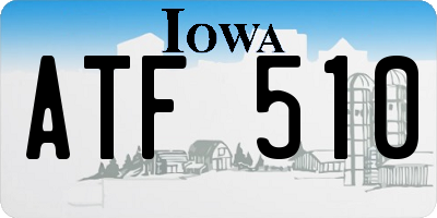IA license plate ATF510