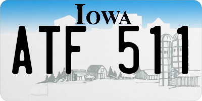 IA license plate ATF511