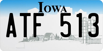 IA license plate ATF513