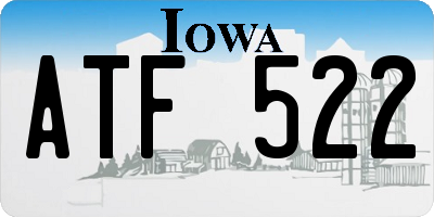 IA license plate ATF522