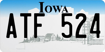 IA license plate ATF524