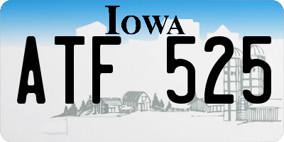 IA license plate ATF525