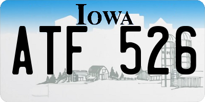 IA license plate ATF526